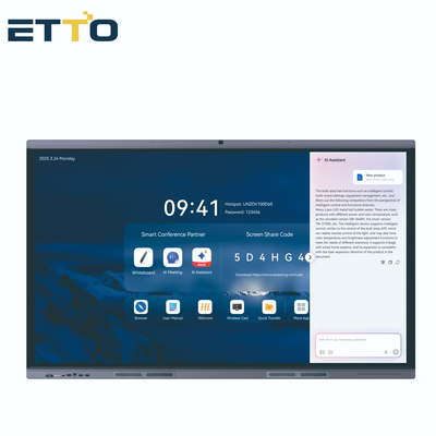 Buy 65 Inch B type AI Empowered Smart Interactive Whiteboard with Android 14 and 48MP Camera for Education and Conference online manufacture