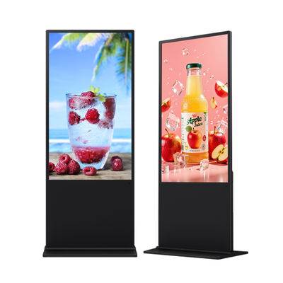 Buy Dustproof Indoor LCD Infrared Touch Screen Advertising Player Display Floor Standing Totem Kiosk online manufacture