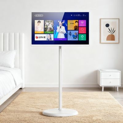 Buy Android LCD Touch Stand Smart TV Waterproof Rechargeable LED Wheel Attached online manufacture