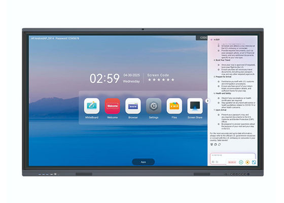 Buy 65 Inch A type Pen Finger Touch LCD AI Smart Interactive Board Anti Glare For Teaching online manufacture