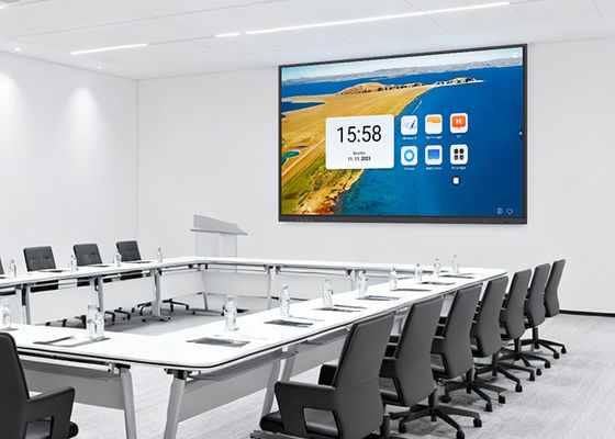 Buy 98 inch A type AI LCD Display Interactive Smart Board Anti Glare 4K 20 Point Touch Screen Wall Mounted online manufacture