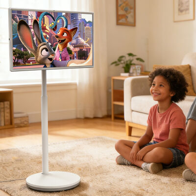 kopen 24 inch FHD Android Smart TV met batterij en wielen voor mobiel thuisentertainment online vervaardiging