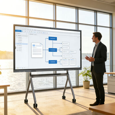 comprar 86 polegadas de alto brilho Digital Interactive Board 400 Nits Anti Glare Android 14 OS 40 pontos de toque Fabricação em linha