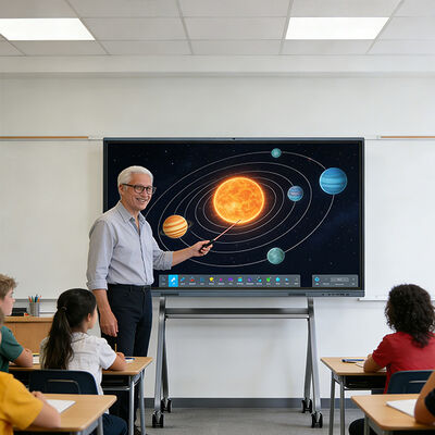 acheter 40 points de contact 86 pouces AI Education Board avec Al Tracking Camera pour l'interaction avec l'enseignement fabrication en ligne