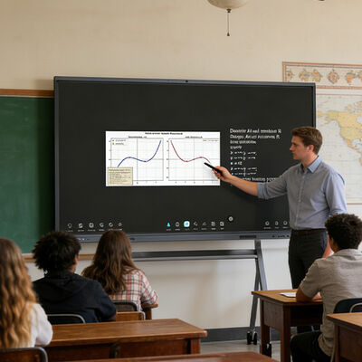 kopen 86 Inch AI Smart Interactive Whiteboard 86 Inch 4K Touch Screen for Conference Education A type online vervaardiging