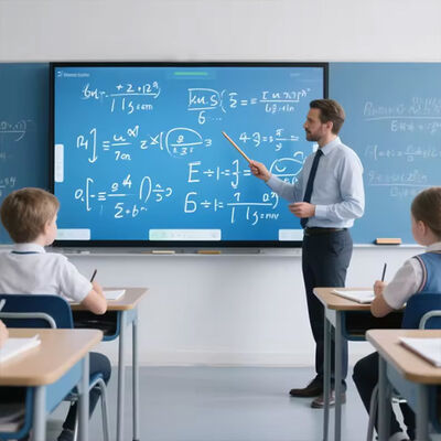 Beli Mengajar dalam Dua Warna Mengalir Tanpa Gangguan Papan Edukasi AI 98 Inci untuk Pengajaran di Kelas pembuatan online