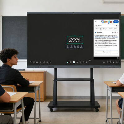 comprar Pizarra Educativa AI 4K UHD de 86 Pulgadas con Soporte para Cámara de Seguimiento AI para Interacción en Enseñanza Fabricación en línea