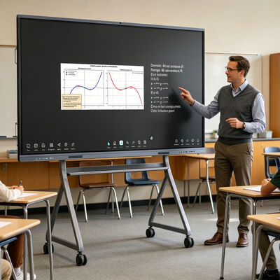 Buy 110 Inch AI Education Board Giant Interactive Smart Board for Large Auditoriums and Conference Centers with 40 Point Touch Dual Color Annotation Google AI and Low Blue Light online manufacture