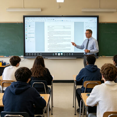 kaufen 65 bis 110 Zoll KI-Bildungsbrett Interaktives Smart Display mit 40 Punkten Touch Google AI und Niedrigblaues Licht für jede Lernumgebung Online-Herstellung