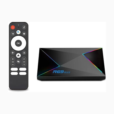 خرید Android TV Box R69 Plus با پردازنده هشت هسته‌ای H728، پشتیبانی از جعبه تلویزیون هوشمند 8K از WiFi 6، 1000M اترنت، بلوتوث 5.0، 4 گیگابایت رم، 64 گیگابایت رام سینمای خانگی تولید آنلاین