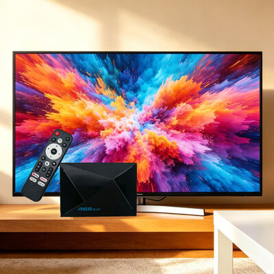 شراء صندوق تلفزيون أندرويد ذكي أندرويد 14، 8K 4K UHD HDR10+ فيديو ثلاثي الأبعاد، واي فاي 6 2.4G/5.8G النطاق المزدوج، 1000M Ethernet LAN، BT 5.0, USB 3.0 محمول للاستماع إلى الوسائط R69 PLUS تصنيع عبر الإنترنت
