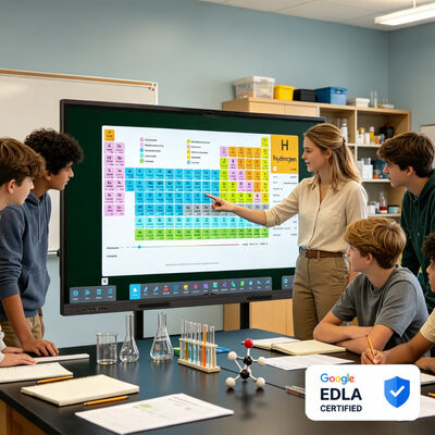 acheter Tableau intelligent d'intelligence artificielle de 75 pouces certifié Google Affichage tactile à faible lumière bleue pour les réunions et la formation scolaires fabrication en ligne