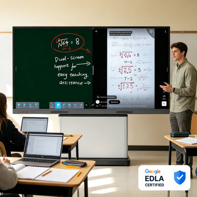 kaufen Google-zertifizierte KI-Beratung Interaktives Flachbildschirm Niedrigblaues Licht mit Gemini AI Erhältlich in 65 75 86 98 110 Zoll für K12-Klassenzimmer und Universitätsvortragssaal Online-Herstellung