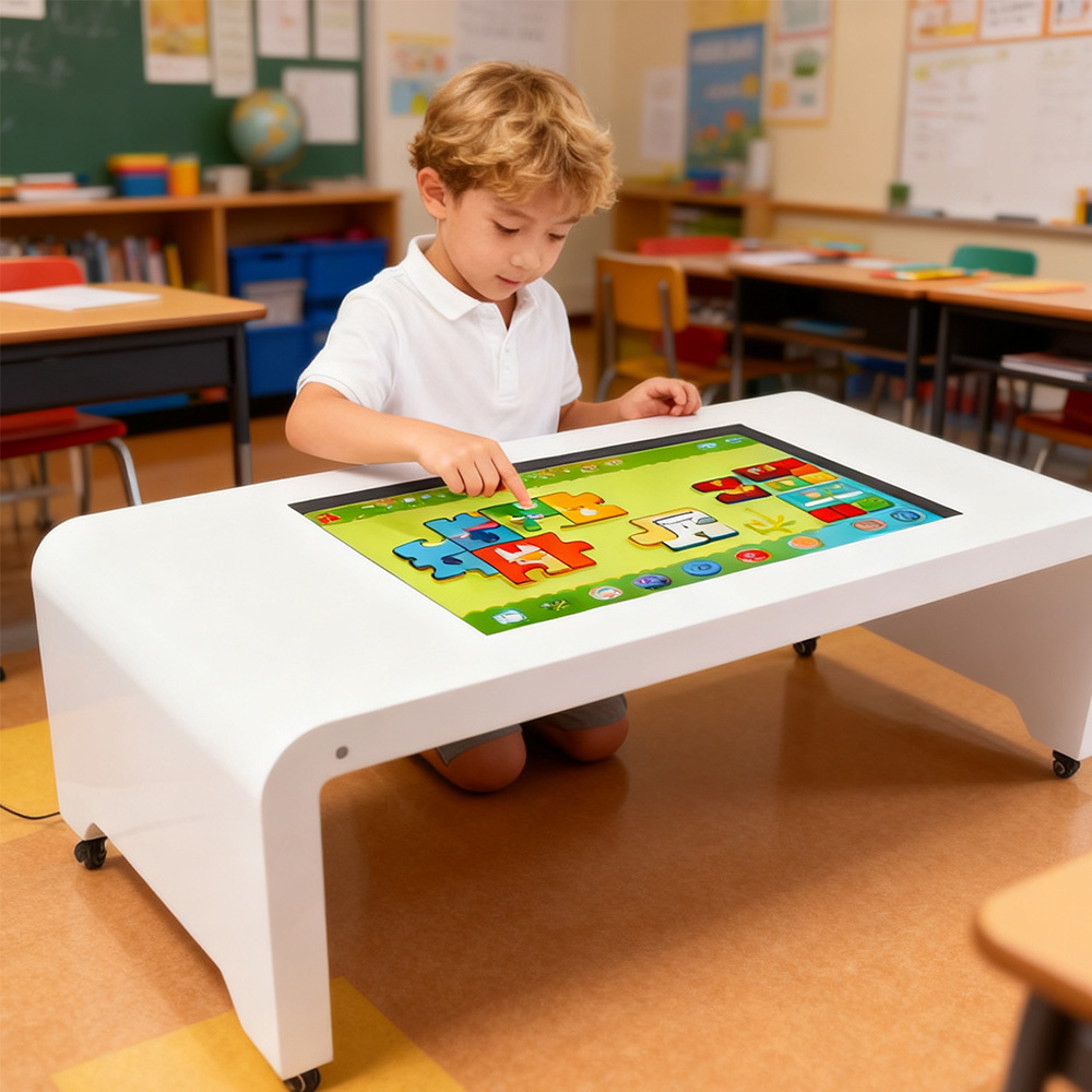 Children Android Interactive Multi Touch Table 32inch Polikids Hand ...