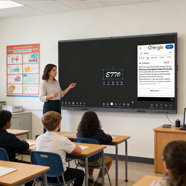 4K AI Education Board with Voice Activated Tracking Palm Erasure QR ...